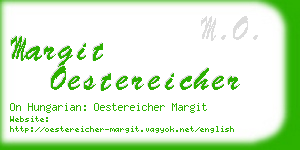 margit oestereicher business card